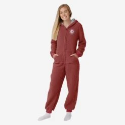 FOCO Alabama Crimson Tide Womens Sherpa One Piece Pajamas