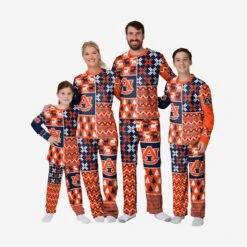 FOCO Auburn Tigers Mens Busy Block Family Holiday Pajamas -FOCO Store PJSETNCUGAU g3
