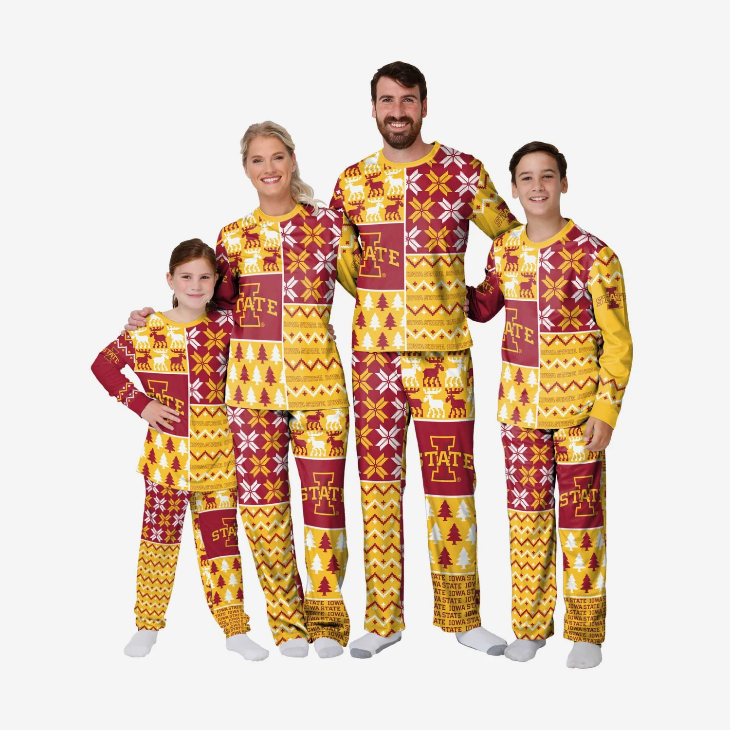 FOCO Iowa State Cyclones Toddler Busy Block Family Holiday Pajamas 4 FOCO Iowa State Cyclones Toddler Busy Block Family Holiday Pajamas - Image 2