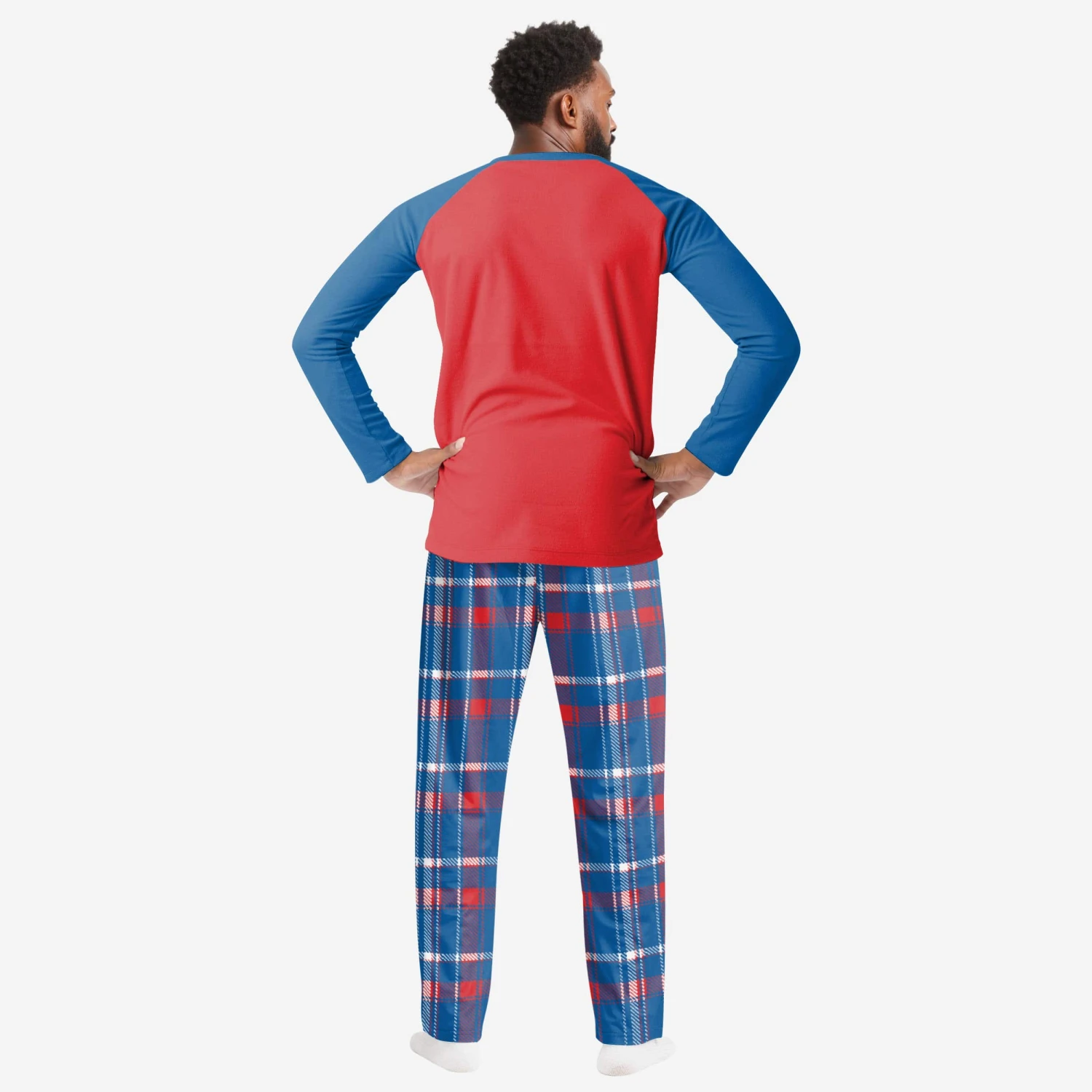 FOCO Buffalo Bills Mens Plaid Family Holiday Pajamas 4 FOCO Buffalo Bills Mens Plaid Family Holiday Pajamas - Image 2