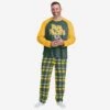 FOCO Green Bay Packers Mens Plaid Family Holiday Pajamas -FOCO Store PJSETNFFLGP p