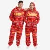 FOCO Kansas City Chiefs Ugly Pattern One Piece Pajamas -FOCO Store PJSETNFONE21USKC p