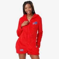 FOCO Buffalo Bills Womens Short Cozy One Piece Pajamas