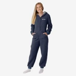 FOCO Seattle Seahawks Womens Sherpa One Piece Pajamas