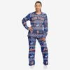FOCO New York Mets Womens Ugly Pattern Family Holiday Pajamas 2 FOCO New York Mets Womens Ugly Pattern Family Holiday Pajamas -FOCO Store PJSETWMMB21USNM p