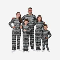 FOCO Las Vegas Raiders Womens Ugly Pattern Family Holiday Pajamas 7 FOCO Las Vegas Raiders Womens Ugly Pattern Family Holiday Pajamas -FOCO Store PJSETWMNF21USOR g3