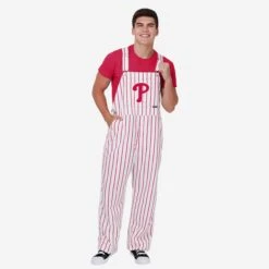FOCO Philadelphia Phillies Mens Pinstripe Bib Overalls
