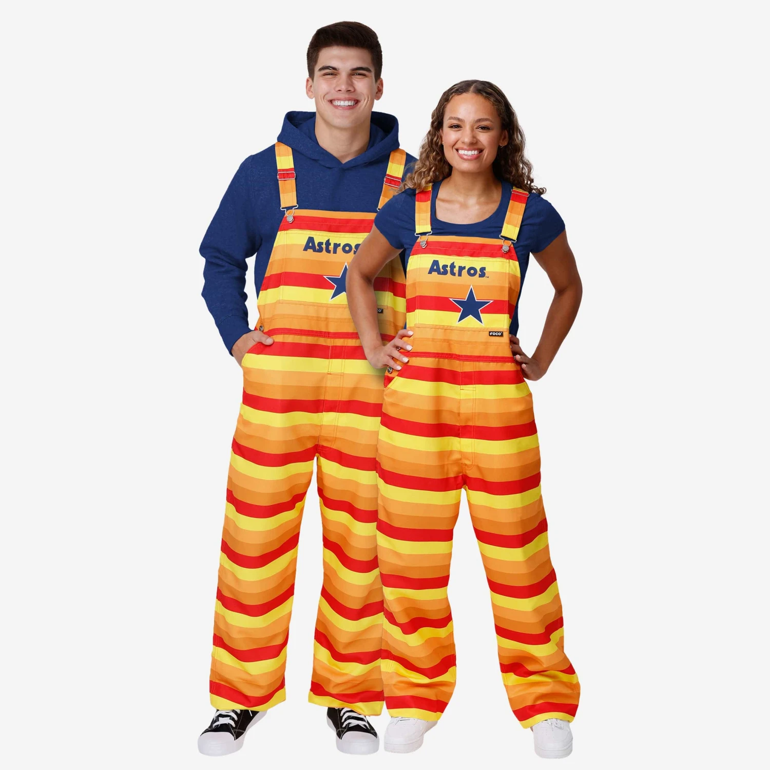 FOCO Houston Astros Mens Throwback Thematic Bib Overalls 5 FOCO Houston Astros Mens Throwback Thematic Bib Overalls - Image 3