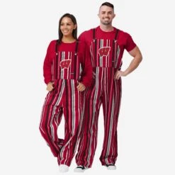 FOCO Wisconsin Badgers Mens Hyper Stripe Bib Overalls -FOCO Store PNTNCHYSTOAWI g3