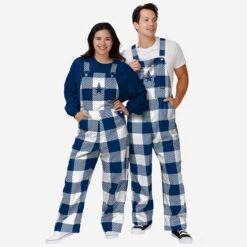 FOCO Dallas Cowboys Mens Plaid Bib Overalls -FOCO Store PNTNFBFPDOADC g3