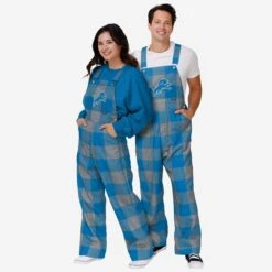 FOCO Detroit Lions Mens Plaid Bib Overalls 10 FOCO Detroit Lions Mens Plaid Bib Overalls -FOCO Store PNTNFBFPDOADL g3