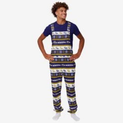 FOCO Baltimore Ravens Mens Ugly Home Gating Bib Overalls