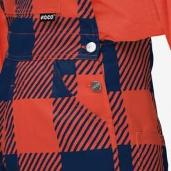 FOCO Illinois Fighting Illini Womens Plaid Bib Overalls -FOCO Store PNTWMNCBFPDOAIL g5