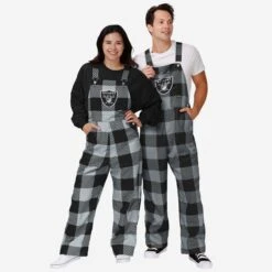 FOCO Las Vegas Raiders Womens Plaid Bib Overalls -FOCO Store PNTWMNFBFPDOAOR g3