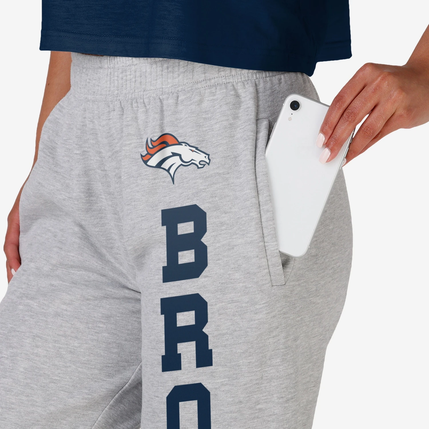 FOCO Denver Broncos Womens Big Wordmark Gray Sweatpants 5 FOCO Denver Broncos Womens Big Wordmark Gray Sweatpants - Image 3