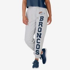 FOCO Denver Broncos Womens Big Wordmark Gray Sweatpants