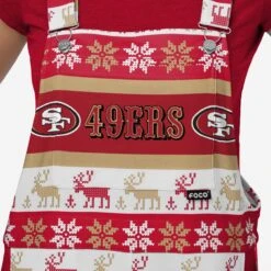 FOCO San Francisco 49ers Womens Ugly Home Gating Bib Overalls -FOCO Store PNTWMNFUGYHMOASF g4