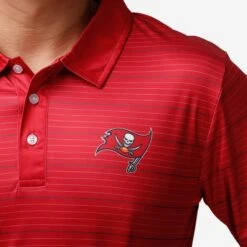 FOCO Tampa Bay Buccaneers Striped Polyester Polo -FOCO Store POLSNFPLYTB g3