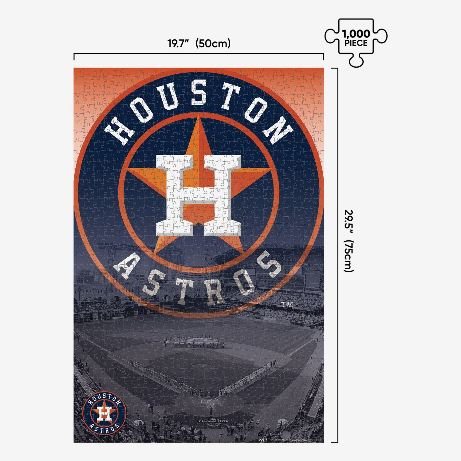 FOCO Houston Astros Minute Maid Park Stadium 1000 Piece Jigsaw Puzzle PZLZ 4 FOCO Houston Astros Minute Maid Park Stadium 1000 Piece Jigsaw Puzzle PZLZ - Image 2