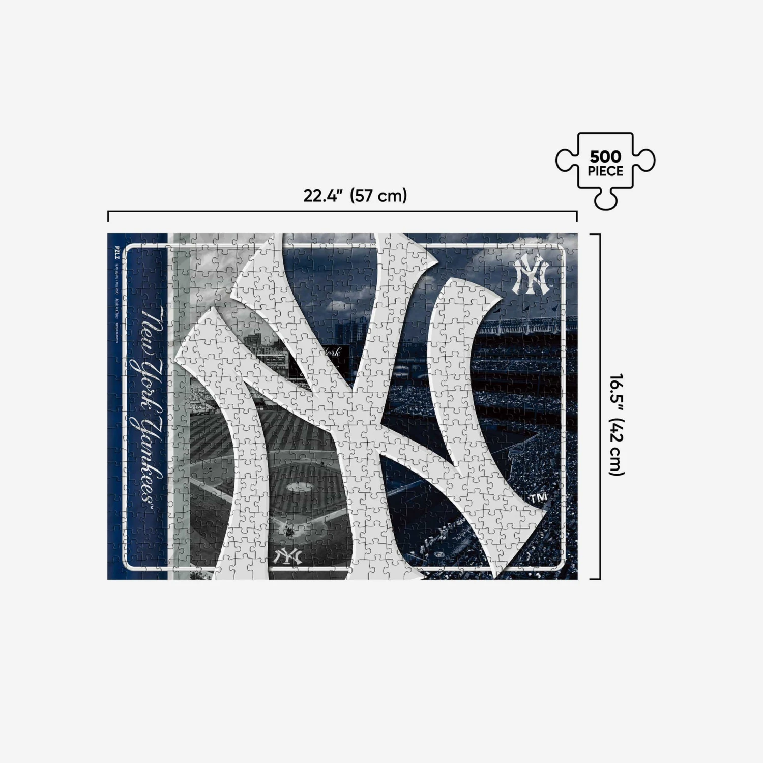 FOCO New York Yankees Big Logo 500 Piece Jigsaw Puzzle PZLZ 4 FOCO New York Yankees Big Logo 500 Piece Jigsaw Puzzle PZLZ - Image 2