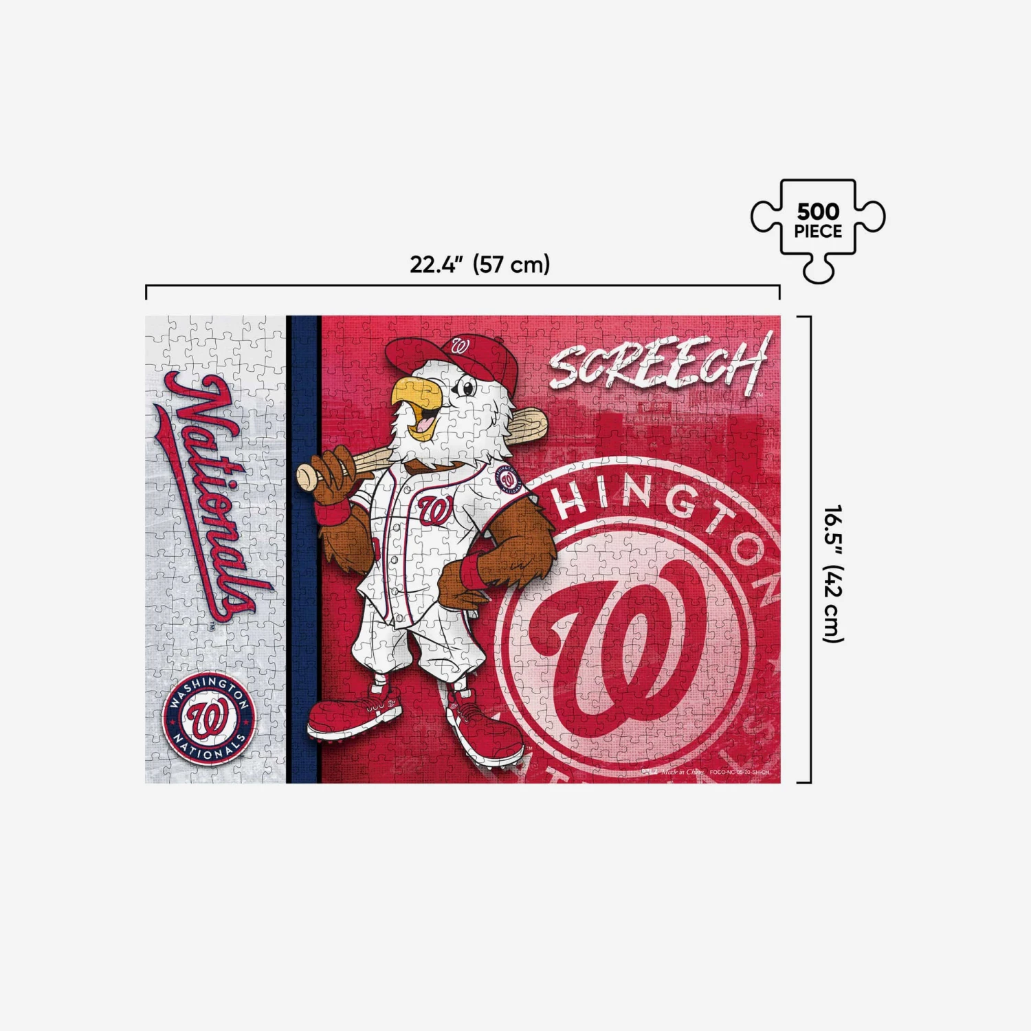 FOCO Screech Washington Nationals Mascot 500 Piece Jigsaw Puzzle PZLZ 4 FOCO Screech Washington Nationals Mascot 500 Piece Jigsaw Puzzle PZLZ - Image 2