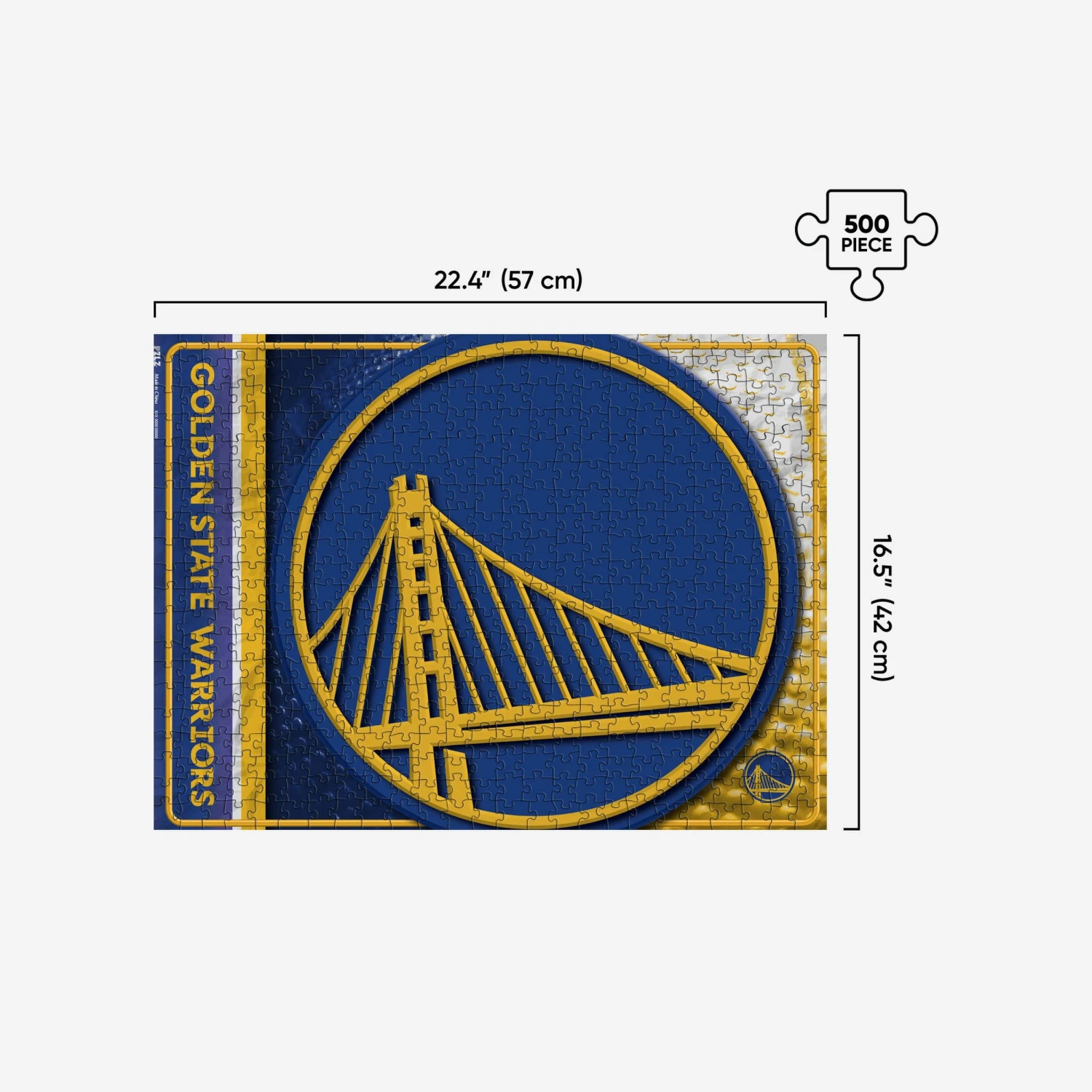 FOCO Golden State Warriors Big Logo 500 Piece Jigsaw Puzzle PZLZ 4 FOCO Golden State Warriors Big Logo 500 Piece Jigsaw Puzzle PZLZ - Image 2
