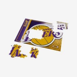 FOCO Los Angeles Lakers Big Logo 500 Piece Jigsaw Puzzle PZLZ -FOCO Store PZLZNBJG500BLLAL g3