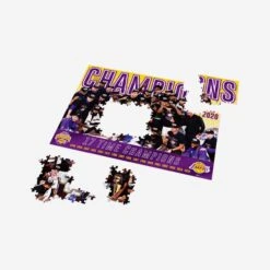 FOCO Los Angeles Lakers 2020 NBA Champions Team Celebration 500 Piece Jigsaw Puzzle PZLZ -FOCO Store PZLZNBJG500TCLAL g3