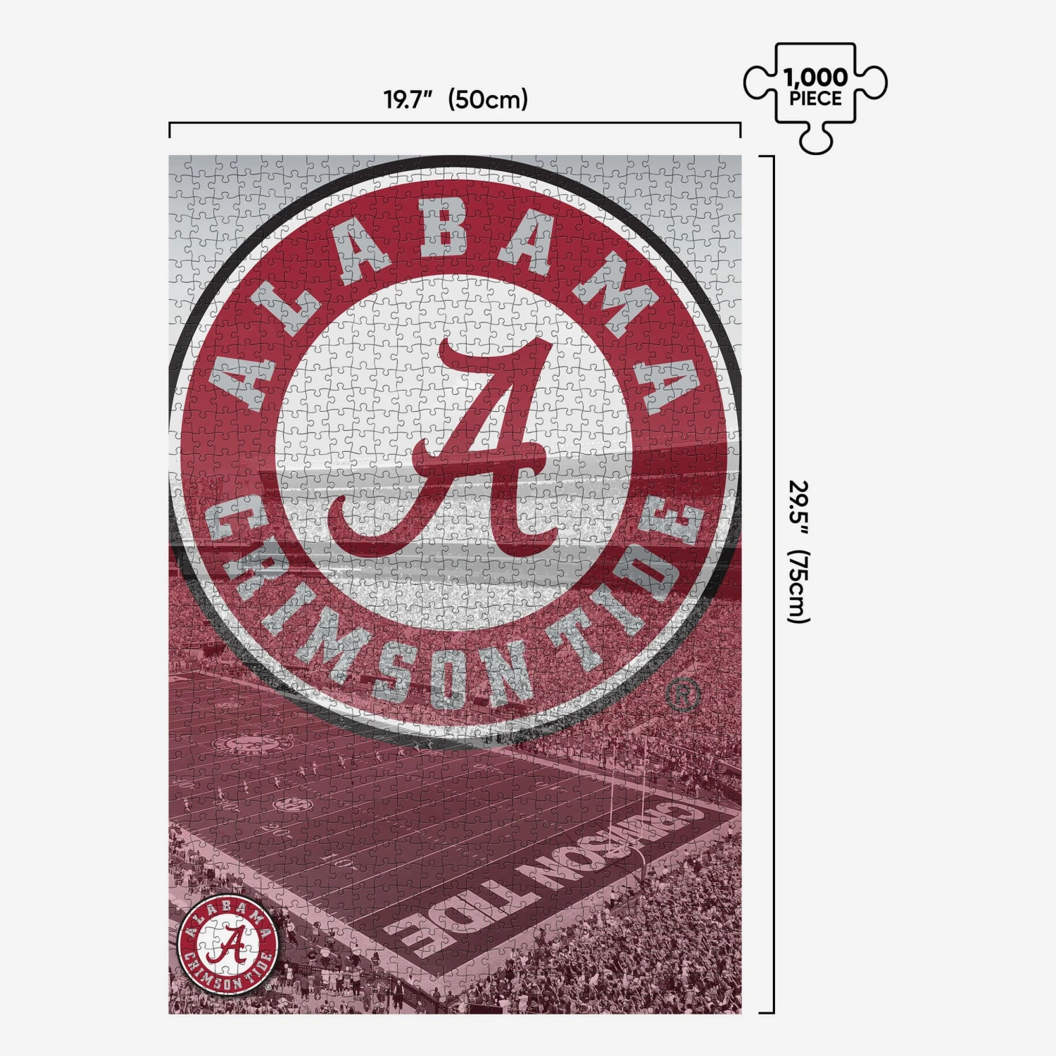 FOCO Alabama Crimson Tide Bryant Denny Stadium 1000 Piece Jigsaw Puzzle PZLZ 5 FOCO Alabama Crimson Tide Bryant Denny Stadium 1000 Piece Jigsaw Puzzle PZLZ - Image 3