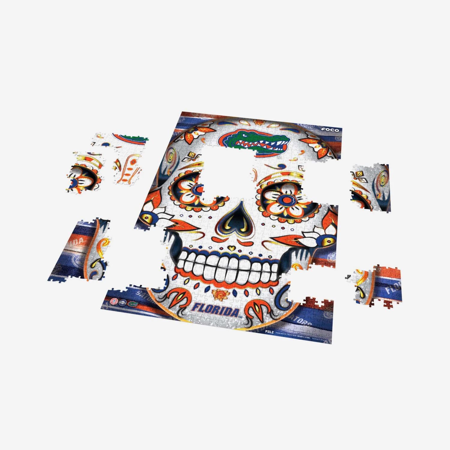 FOCO Florida Gators Sugar Skull 1000 Piece Jigsaw Puzzle PZLZ 5 FOCO Florida Gators Sugar Skull 1000 Piece Jigsaw Puzzle PZLZ - Image 3