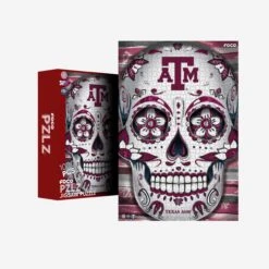 FOCO Texas A&M Aggies Sugar Skull 1000 Piece Jigsaw Puzzle PZLZ