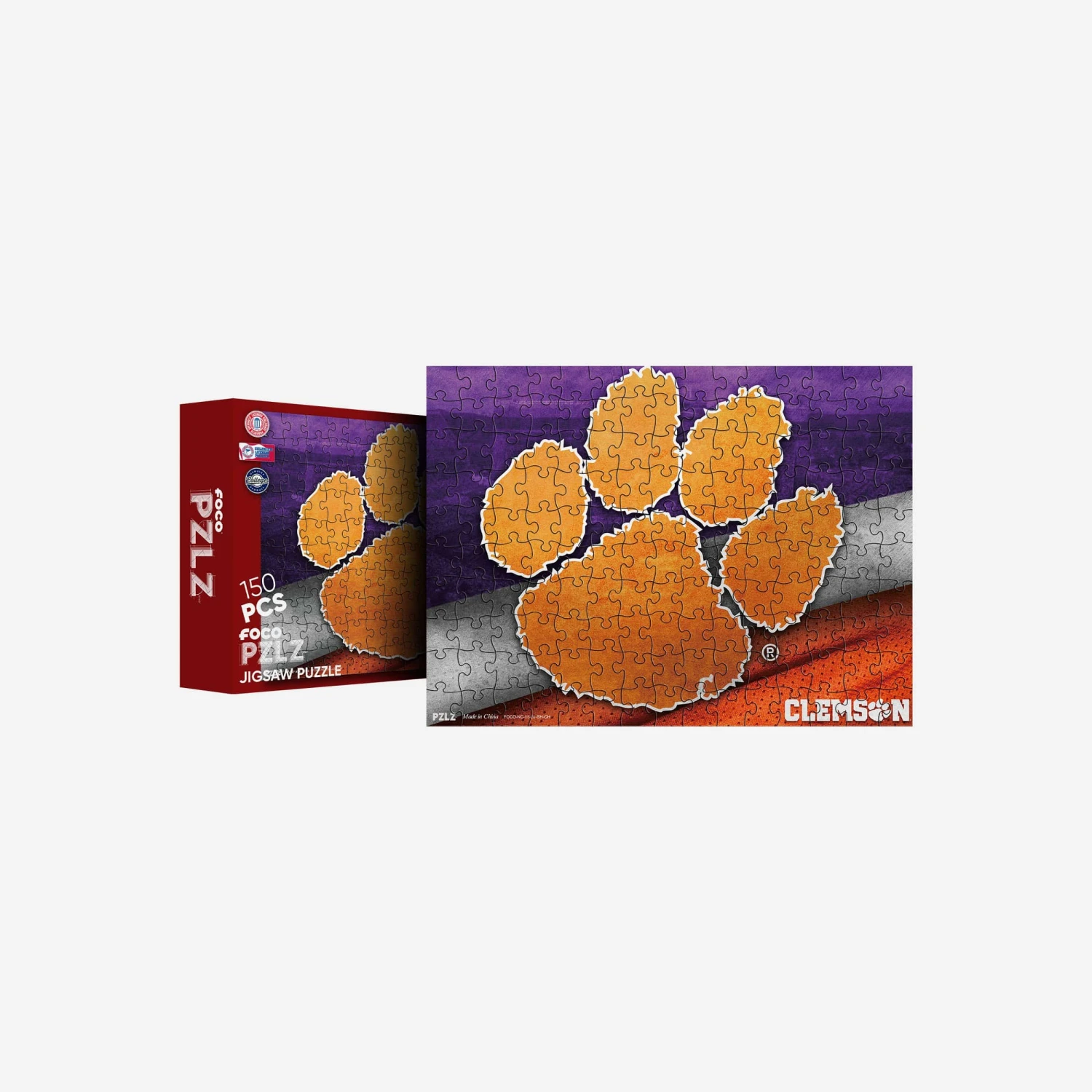 FOCO Clemson Tigers Team Logo 150 Piece Jigsaw Puzzle PZLZ 3 FOCO Clemson Tigers Team Logo 150 Piece Jigsaw Puzzle PZLZ