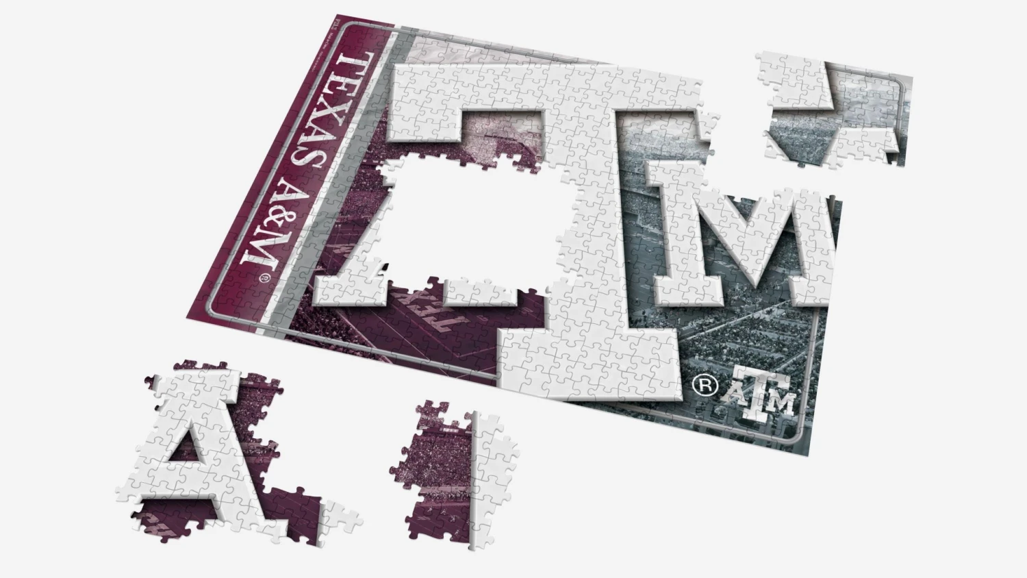 FOCO Texas A&M Aggies Big Logo 500 Piece Jigsaw Puzzle PZLZ 5 FOCO Texas A&M Aggies Big Logo 500 Piece Jigsaw Puzzle PZLZ - Image 3