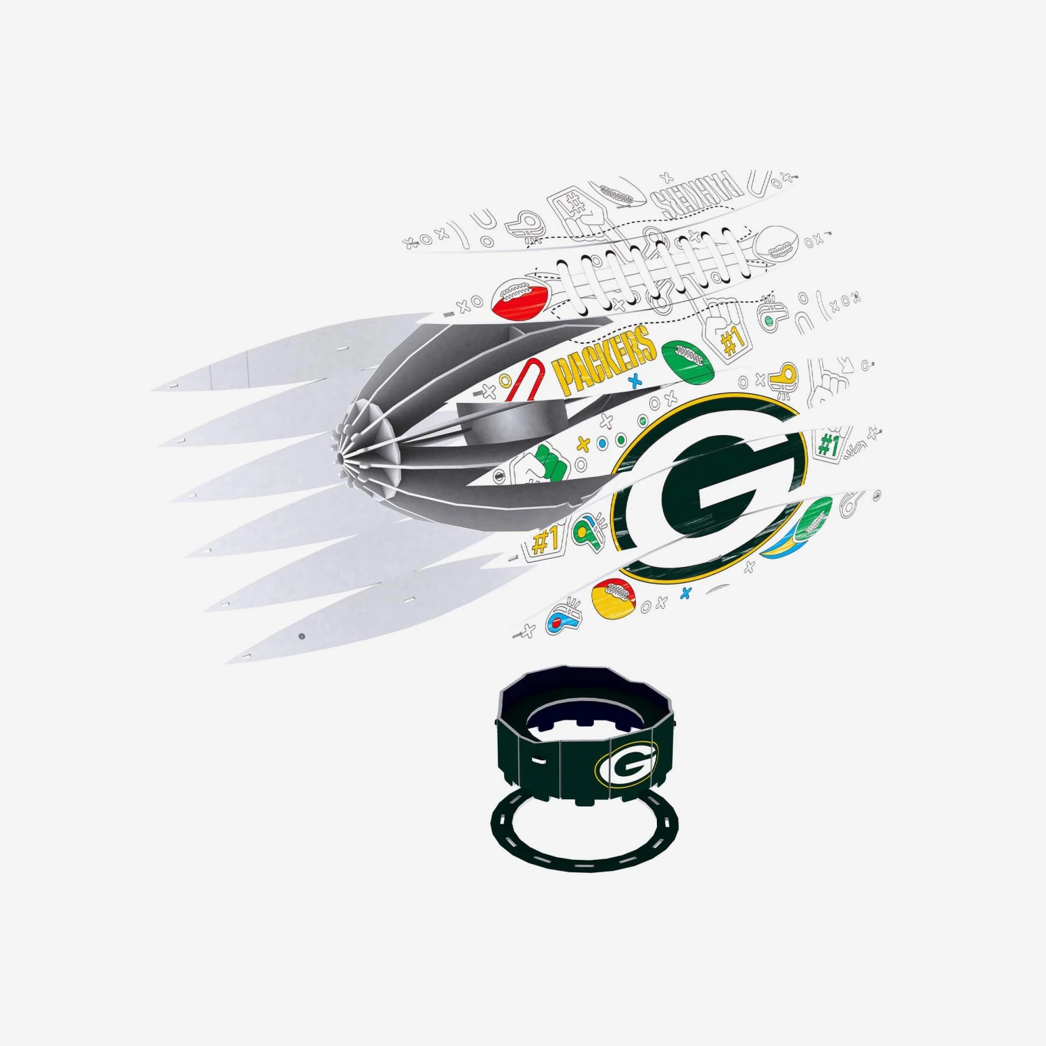 FOCO Green Bay Packers PZLZ Craft Kit 6 FOCO Green Bay Packers PZLZ Craft Kit - Image 4