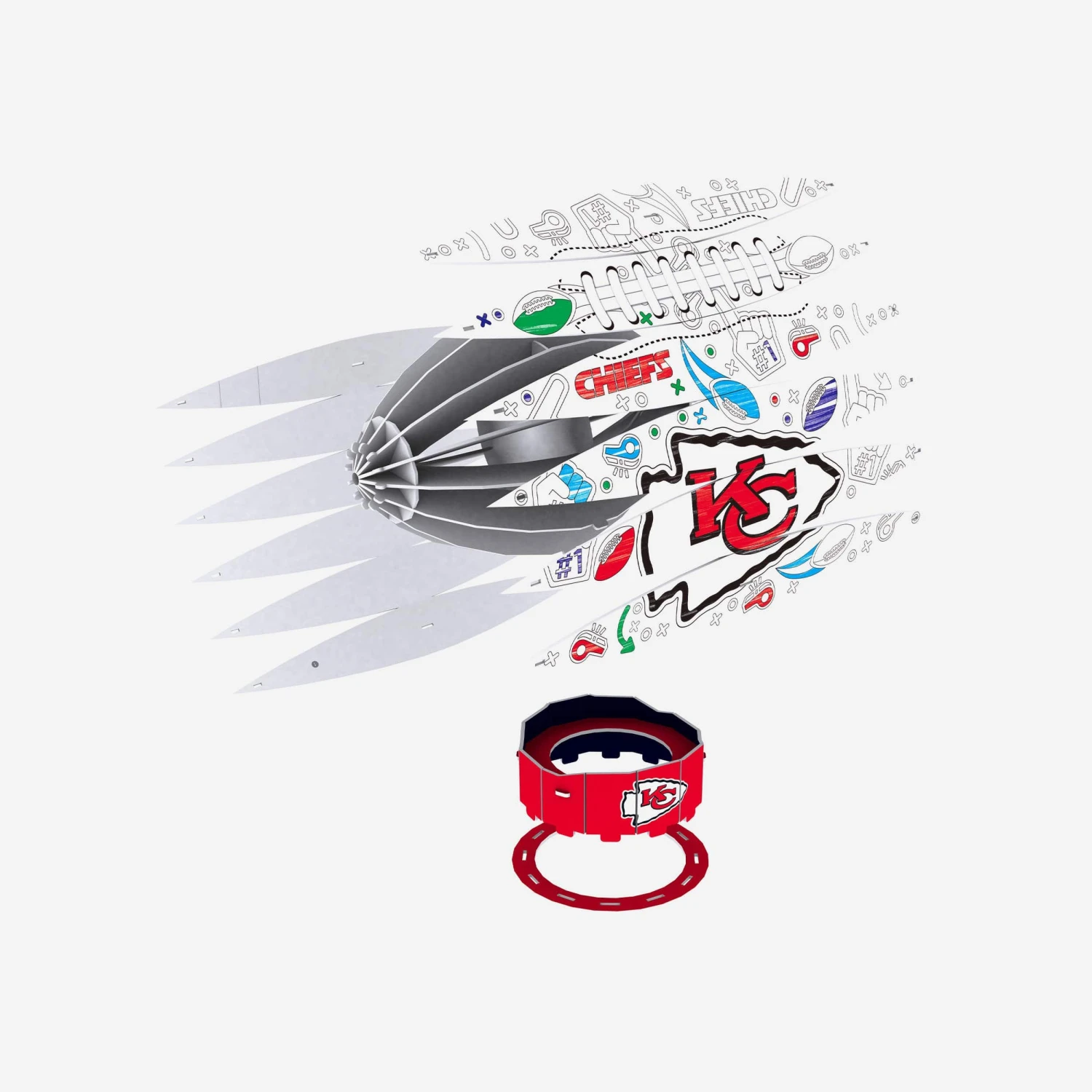 FOCO Kansas City Chiefs PZLZ Craft Kit 5 FOCO Kansas City Chiefs PZLZ Craft Kit - Image 3