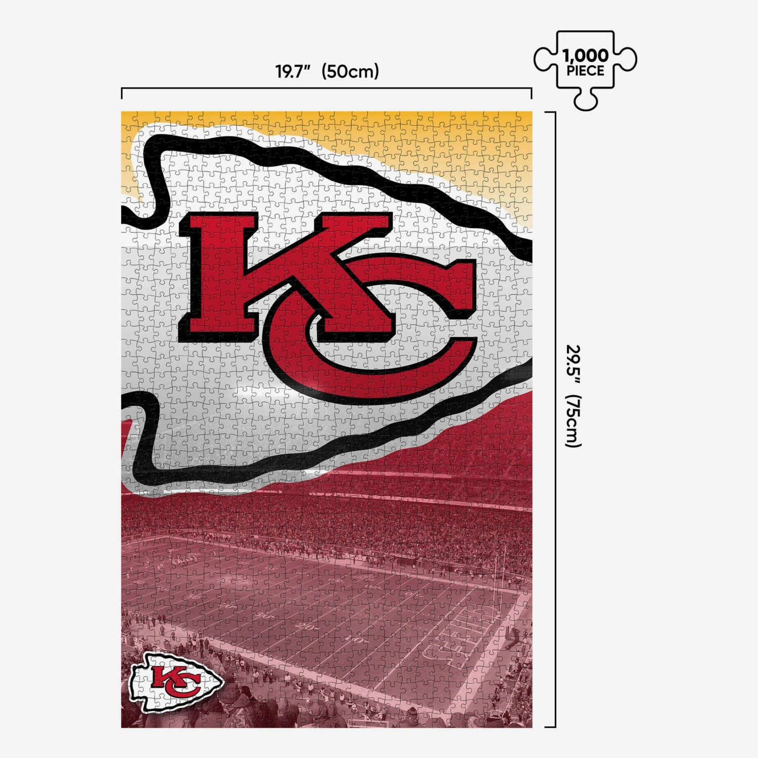 FOCO Kansas City Chiefs Arrowhead Stadium 1000 Piece Jigsaw Puzzle PZLZ 4 FOCO Kansas City Chiefs Arrowhead Stadium 1000 Piece Jigsaw Puzzle PZLZ - Image 2