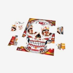 FOCO Kansas City Chiefs Sugar Skull 1000 Piece Jigsaw Puzzle PZLZ -FOCO Store PZLZNFJG1000SUGKC g3