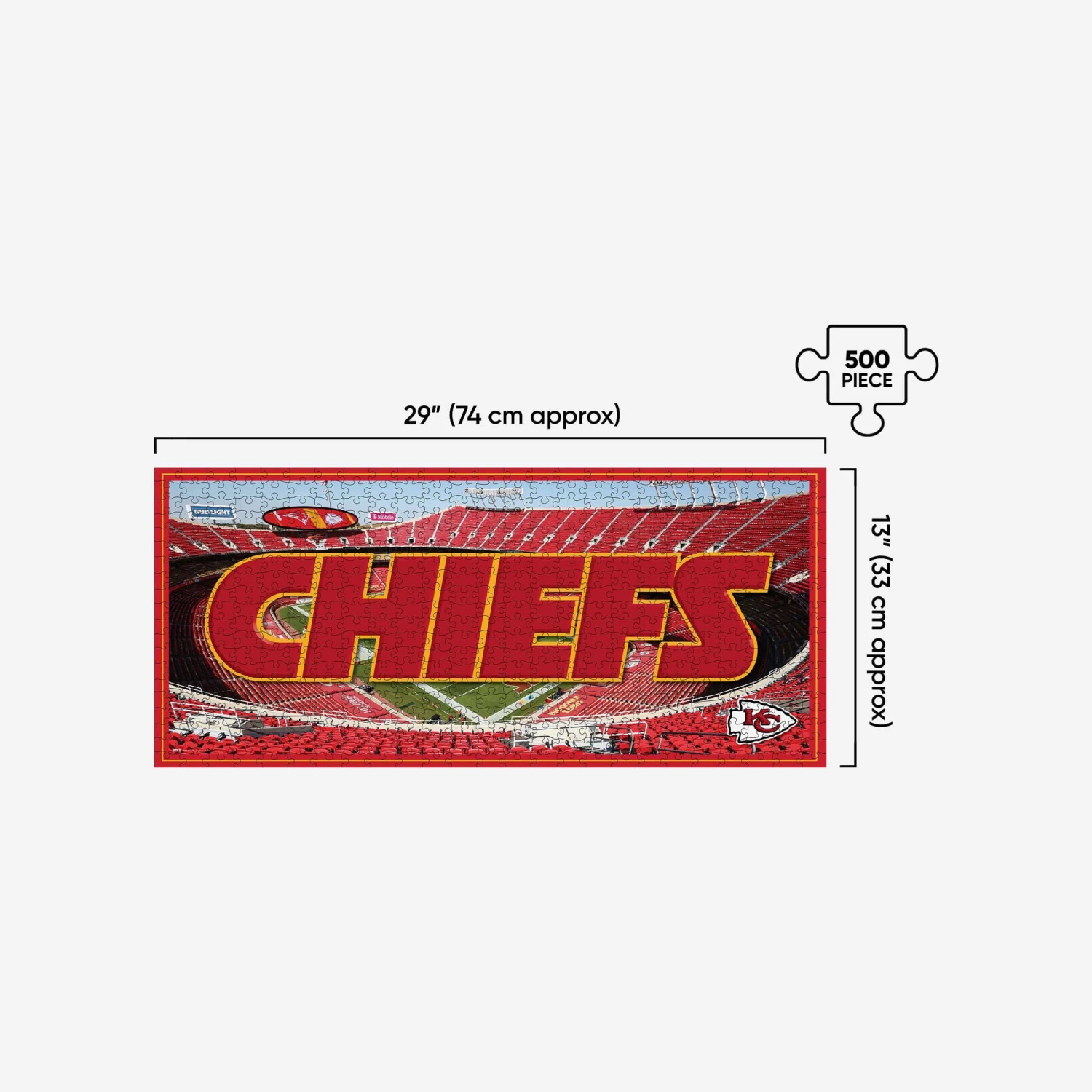 FOCO Kansas City Chiefs Arrowhead Stadium 500 Piece Stadiumscape Jigsaw Puzzle PZLZ 4 FOCO Kansas City Chiefs Arrowhead Stadium 500 Piece Stadiumscape Jigsaw Puzzle PZLZ - Image 2