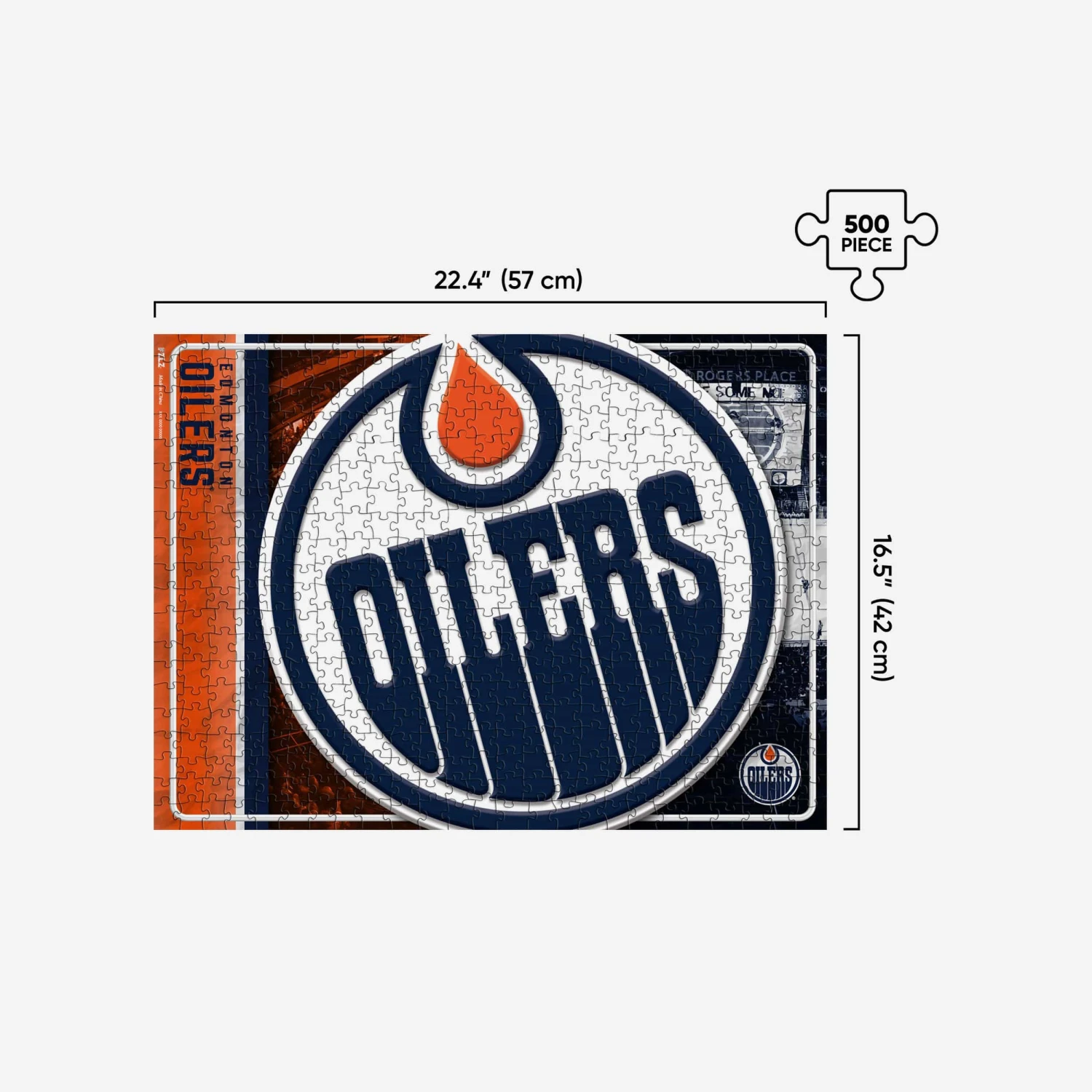 FOCO Edmonton Oilers Big Logo 500 Piece Jigsaw Puzzle PZLZ 3 FOCO Edmonton Oilers Big Logo 500 Piece Jigsaw Puzzle PZLZ - Image 2