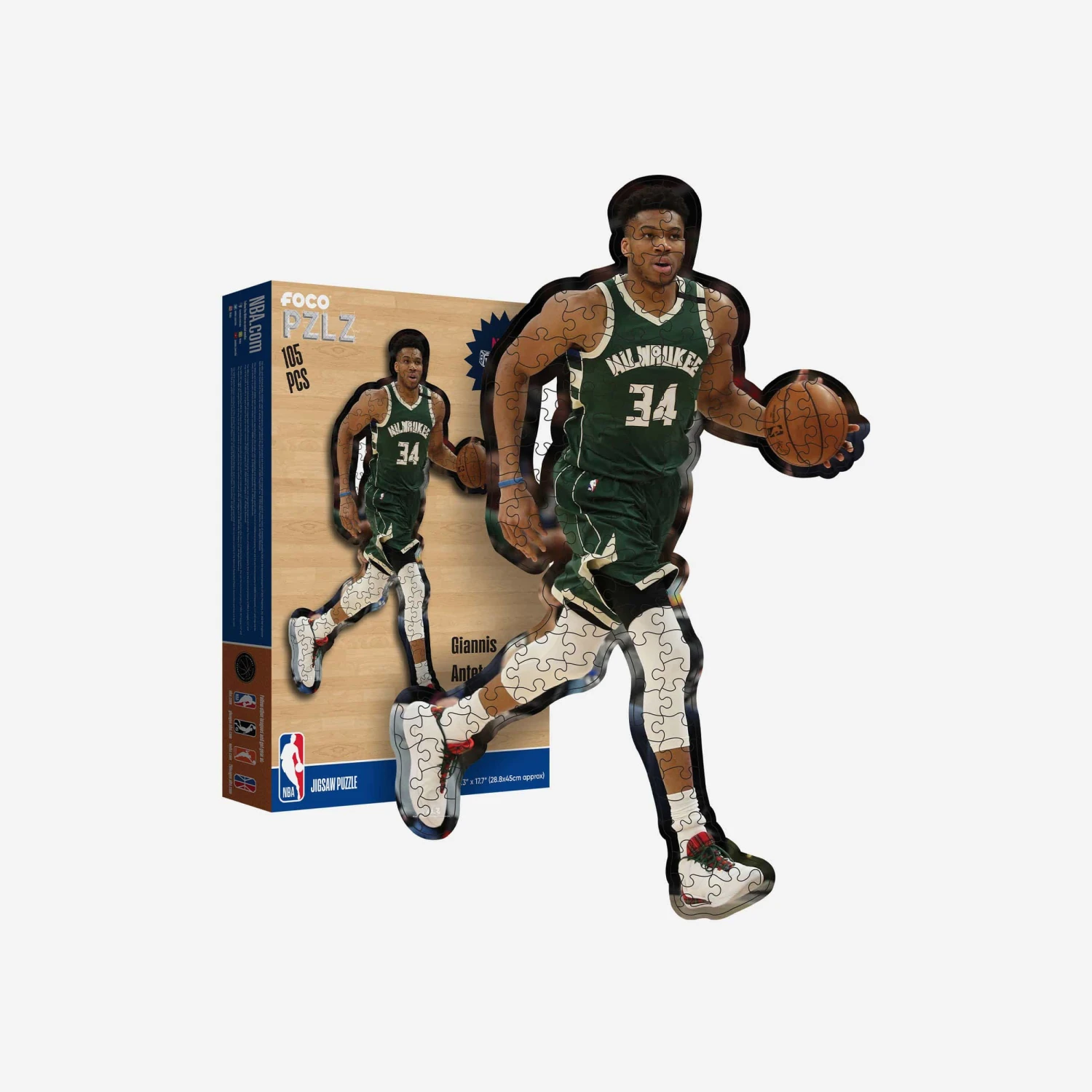 FOCO Giannis Antetokounmpo Milwaukee Bucks Wood Jigsaw Puzzle PZLZ 3 FOCO Giannis Antetokounmpo Milwaukee Bucks Wood Jigsaw Puzzle PZLZ
