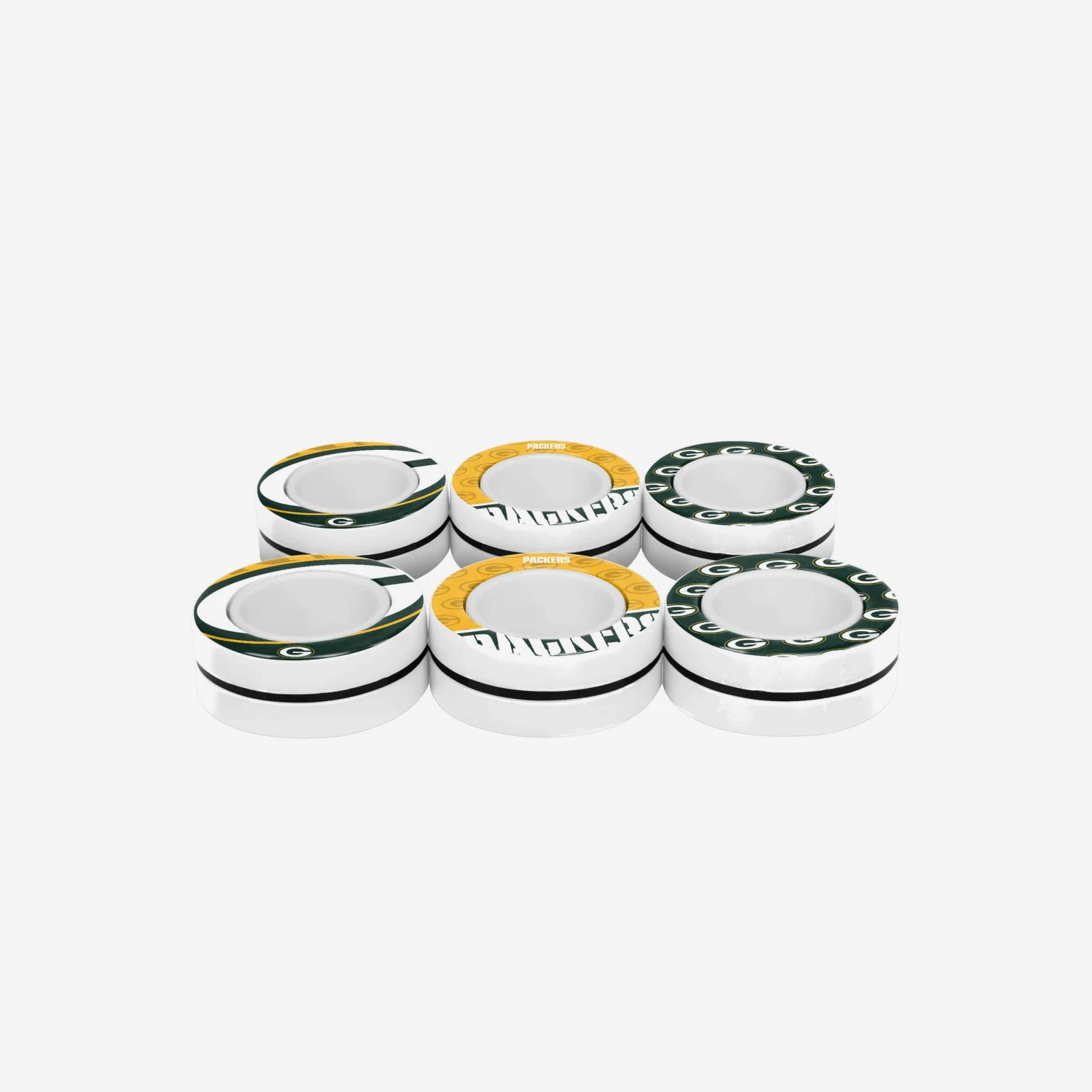 FOCO Green Bay Packers 6 Pack Magnetic Finger Rings 5 FOCO Green Bay Packers 6 Pack Magnetic Finger Rings - Image 3