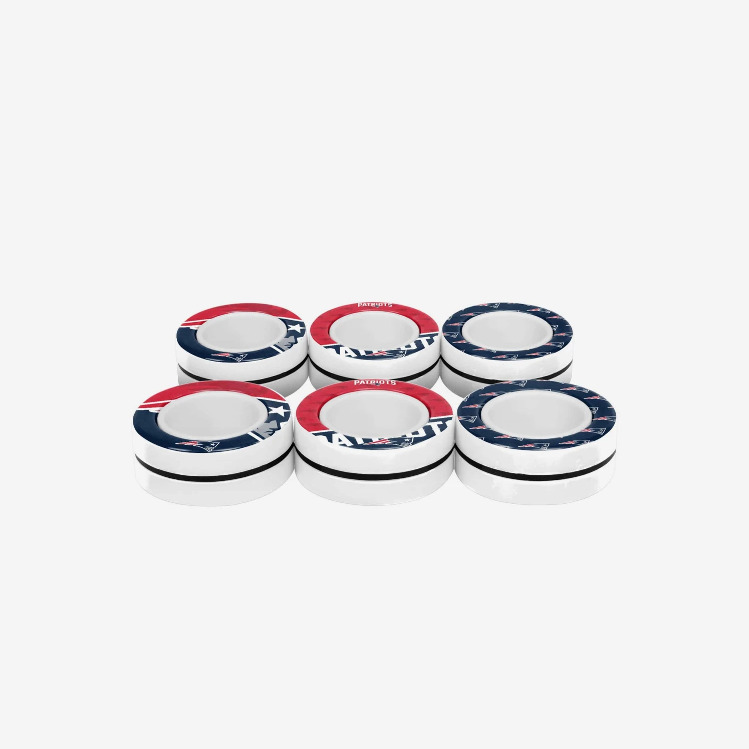 FOCO New England Patriots 6 Pack Magnetic Finger Rings 5 FOCO New England Patriots 6 Pack Magnetic Finger Rings - Image 3