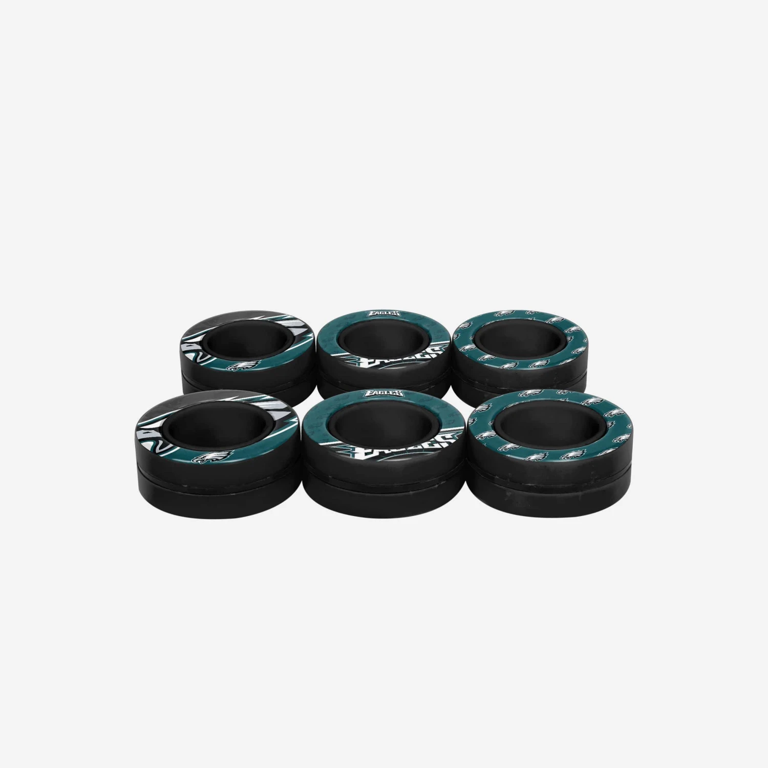 FOCO Philadelphia Eagles 6 Pack Magnetic Finger Rings 5 FOCO Philadelphia Eagles 6 Pack Magnetic Finger Rings - Image 3