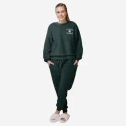 FOCO Michigan State Spartans Womens Sherpa Lounge Set