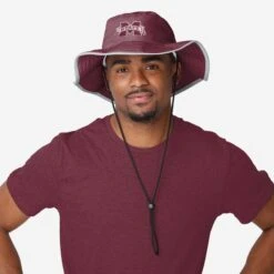 FOCO Mississippi State Bulldogs Solid Boonie Hat -FOCO Store SKNCBNESLDMS s