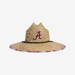 FOCO Alabama Crimson Tide Floral Straw Hat