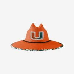FOCO Miami Hurricanes Team Color Straw Hat