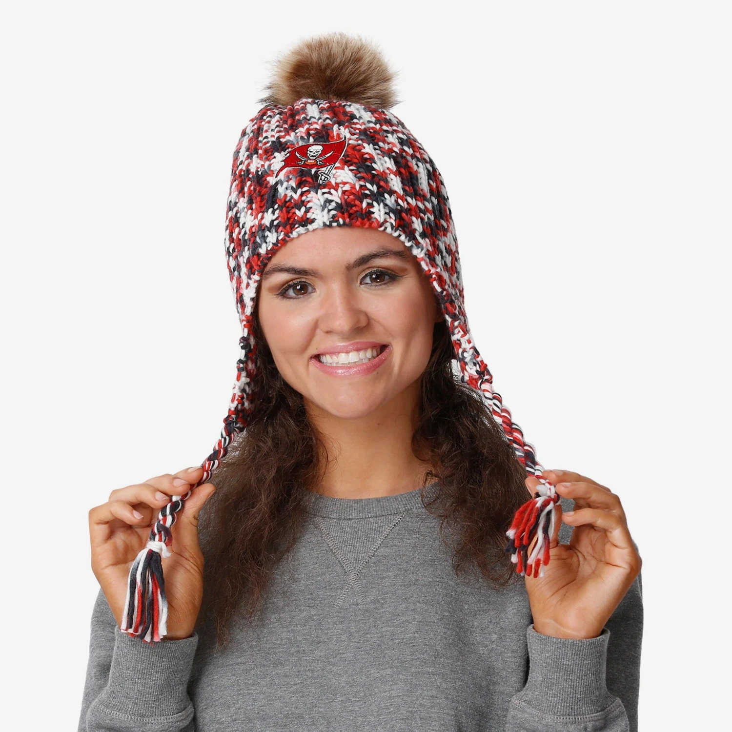 FOCO Tampa Bay Buccaneers Colorblend Knit Pom Beanie 4 FOCO Tampa Bay Buccaneers Colorblend Knit Pom Beanie - Image 2