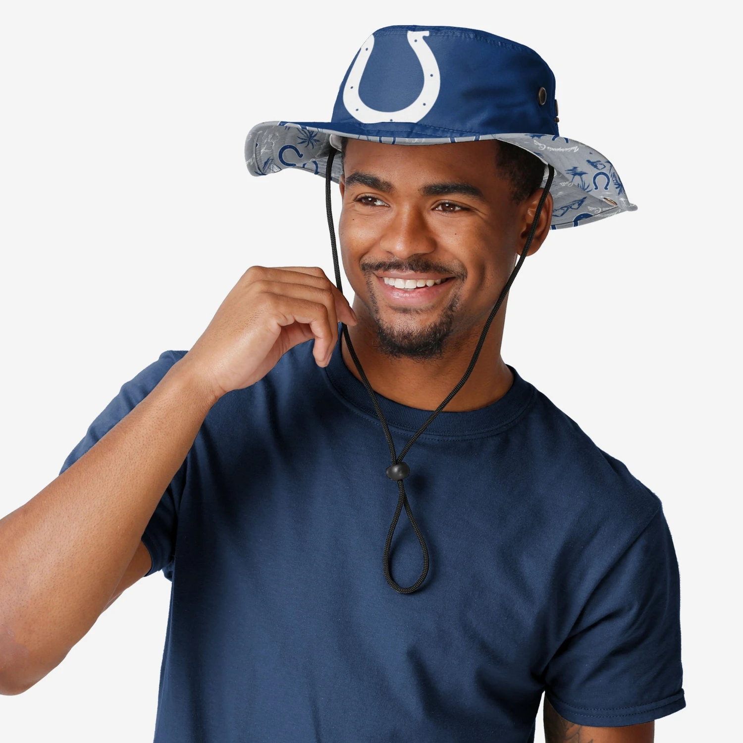 FOCO Indianapolis Colts Cropped Big Logo Hybrid Boonie Hat 4 FOCO Indianapolis Colts Cropped Big Logo Hybrid Boonie Hat - Image 2