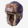 FOCO Baltimore Ravens NFL Wordmark Flannel Trapper Hat -FOCO Store SKNFPFWTRPBRV p